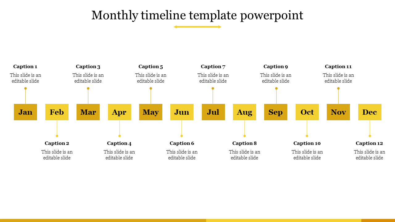 Free - Stunning Monthly Timeline Template PowerPoint Presentation
